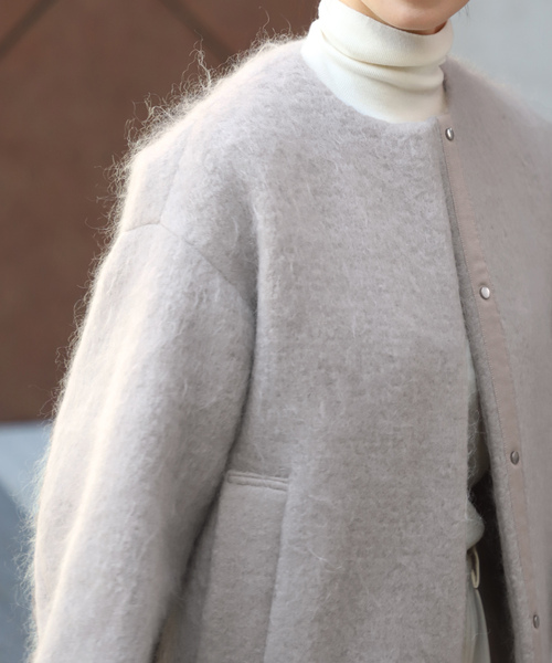 VERMEIL par iena（ヴェルメイユパーイエナ） ノーカラーコート 36