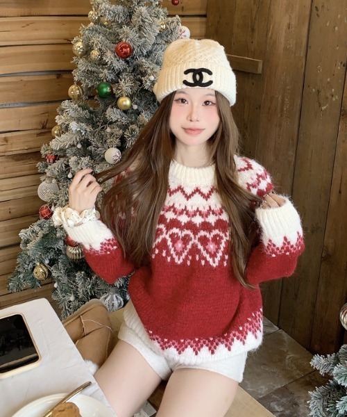 「GEMEDA」 長袖ニット M グレー レディース_画像5