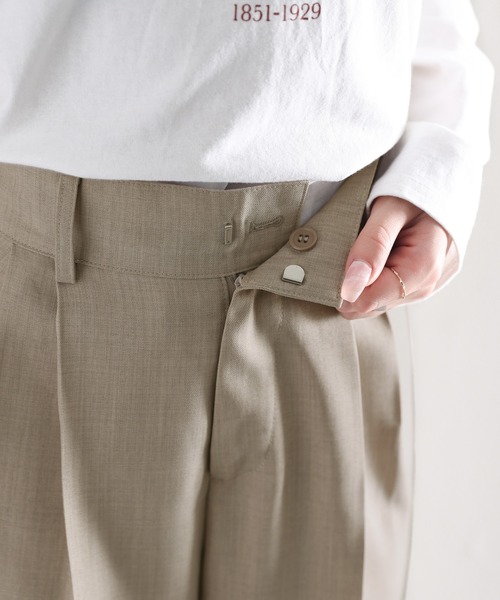 「RIRIYANO」 スラックス MEDIUM チャコールグレー レディース_画像6