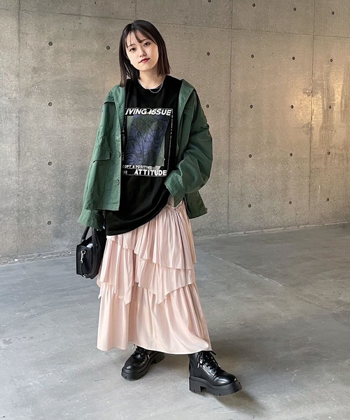 「PAGEBOY」 長袖カットソー FREE オフホワイト レディース_画像6