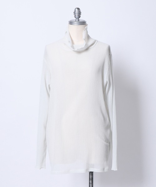 「haupia」 長袖カットソー MEDIUM ライトグレー レディース_画像3