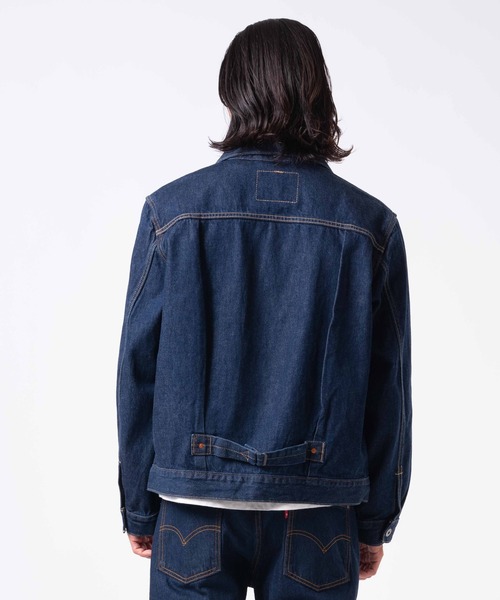 LEVI'S ダークブルー デニムジャケット　サイズ38 リーバイス セール】Levi's/リーバイス WELLTHREAD(R) TYPE II トラッカー