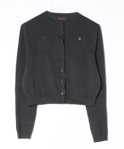 CABaN（キャバン） ニットカーディガン X-SMALL チャコールグレー