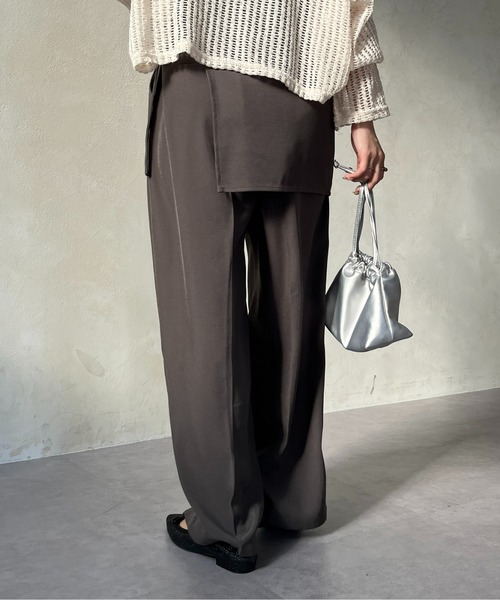 「Thevon」 スラックス M ベージュ レディース_画像3