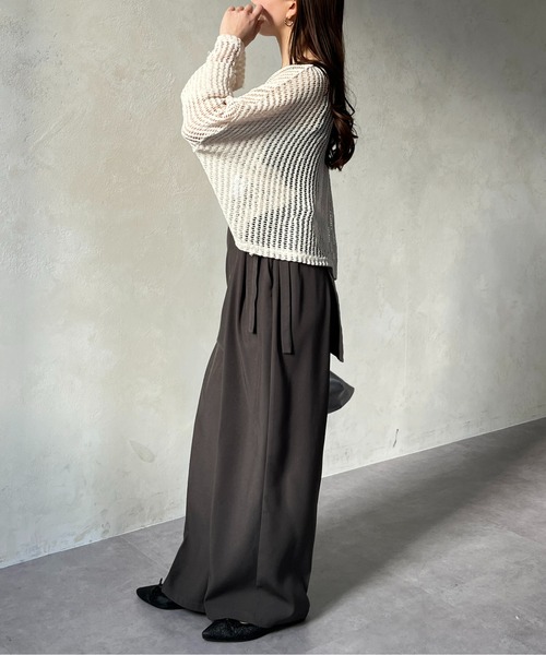 「Thevon」 スラックス M ベージュ レディース_画像8