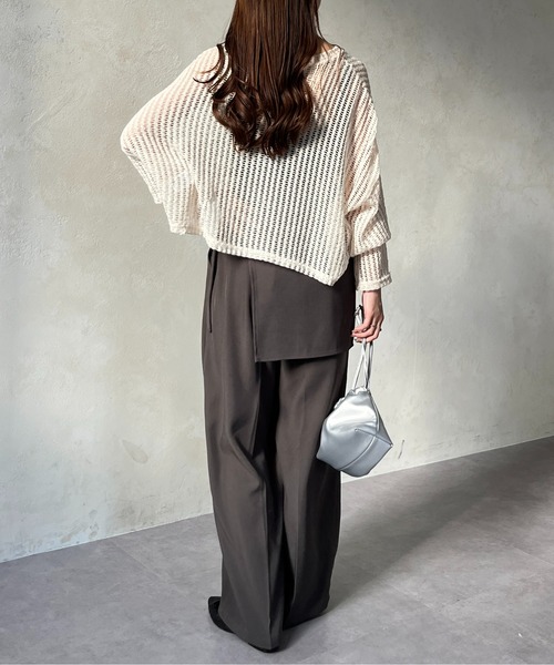 「Thevon」 スラックス M ベージュ レディース_画像9