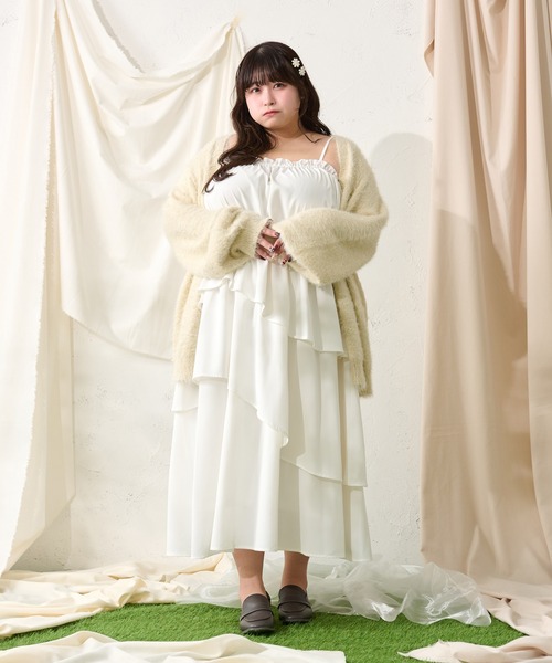 「Louiosy」 キャミソールワンピース 3L オフホワイト レディース_画像2