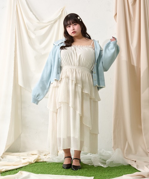 「Louiosy」 キャミソールワンピース 3L オフホワイト レディース_画像7