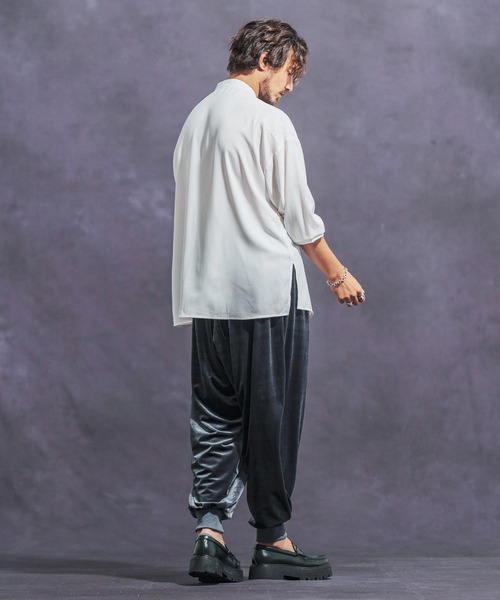 「Jih Nunc」 長袖シャツ S ブルーグレー メンズ_画像7