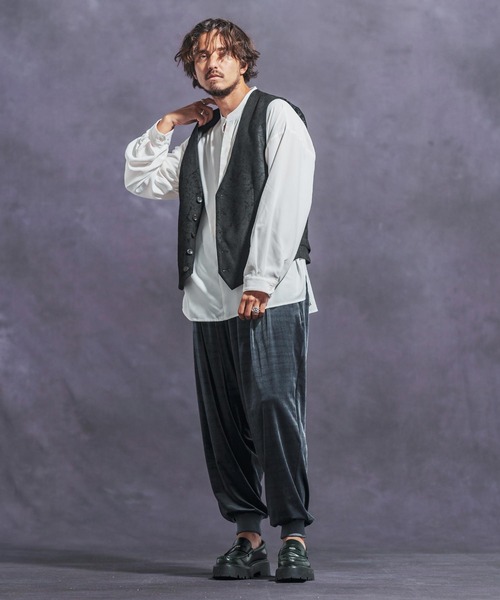 「Jih Nunc」 長袖シャツ S ブルーグレー メンズ_画像8