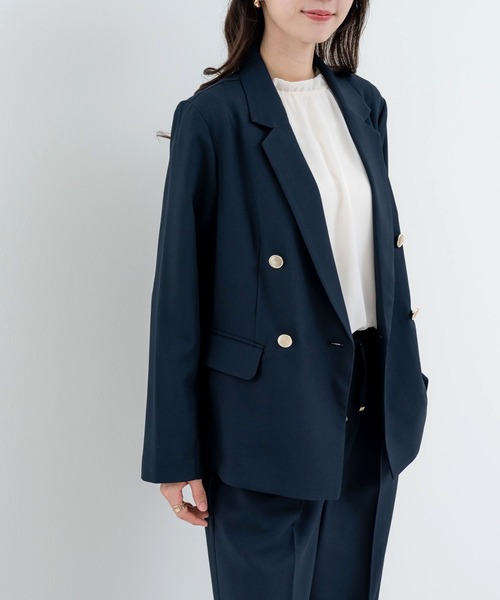 新品タグ付 Ananasアナナス 紺 テーラードジャケット レディース M 秋冬 ANNA LUNA（アンナルナ） ジャケット テーラードジャケット 「ANNA