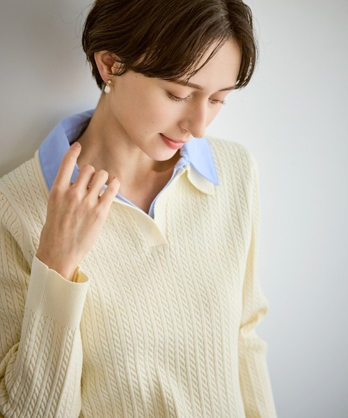 ROPE' PICNIC（ロペ ピクニック） ニット セーター ダブルカラーミニ