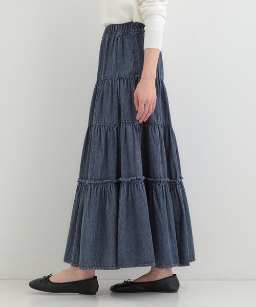 SHOO・LA・RUE（シューラルー） デニムスカート 「ライトオンスデニム