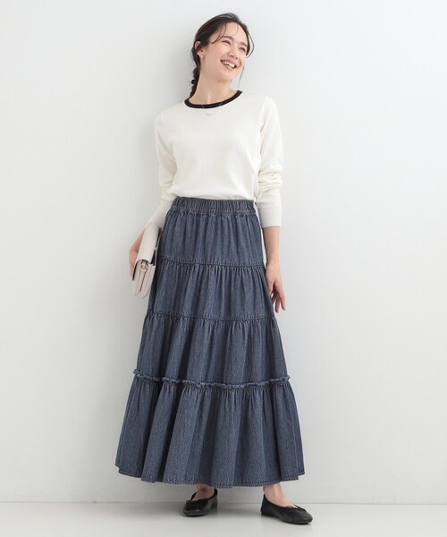 SHOO・LA・RUE（シューラルー） デニムスカート 「ライトオンスデニム