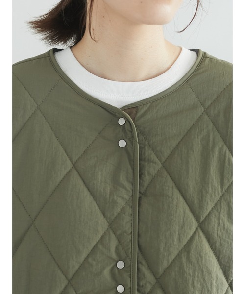 「Green Parks」 ノーカラーコート FREE イエロー レディース_画像7