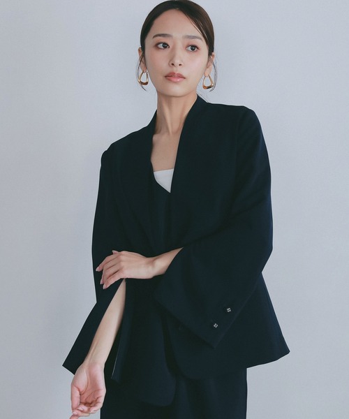 AJUGA.（アジュガ） ジャケット ノーカラージャケット 2WAYスリーブ