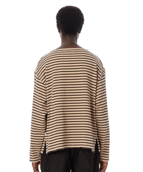 「Sandinista」 長袖Tシャツ MEDIUM ベージュ×ブラック メンズ_画像5