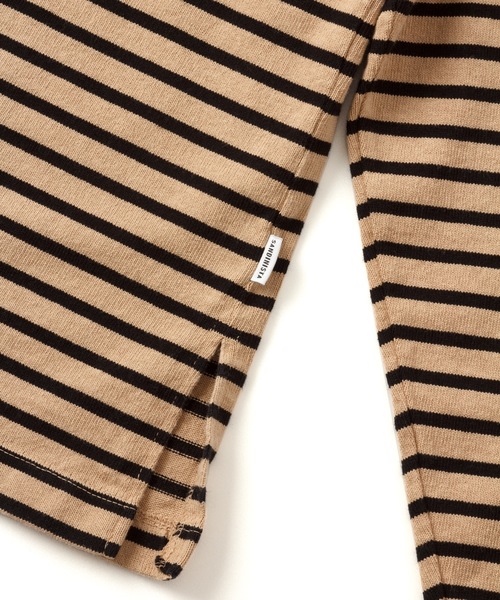 「Sandinista」 長袖Tシャツ MEDIUM ベージュ×ブラック メンズ_画像9