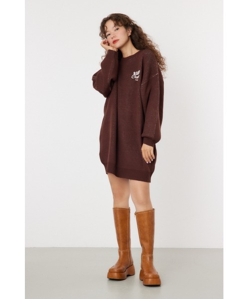 「RODEO CROWNS WIDE BOWL」 ニットワンピース FREE ブラウン レディース_画像3