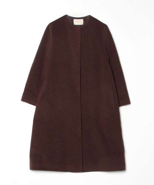 UNITED ARROWS（ユナイテッドアローズ） ノーカラーコート 38 ブラウン