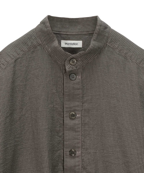 「Plantation」 長袖ブラウス M size ダークグレー レディース_画像4