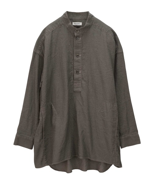 「Plantation」 長袖ブラウス M size ダークグレー レディース_画像9