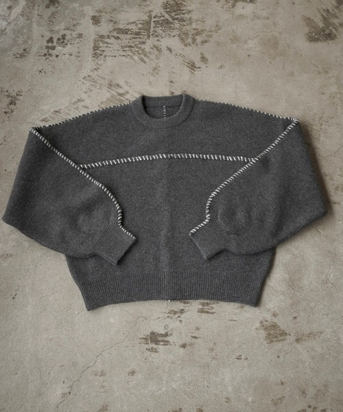 「TRUNC」 長袖ニット FREE グレー レディース_画像8