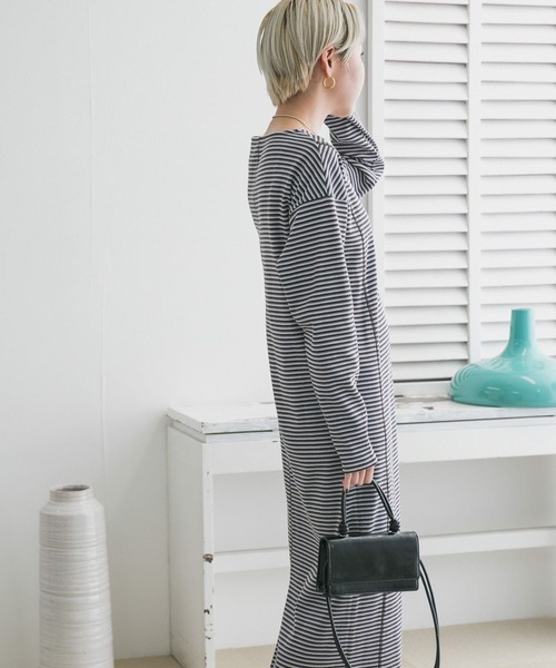 「KBF」 長袖ワンピース ONE グリーン系その他 レディース_画像2