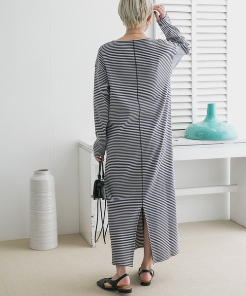 「KBF」 長袖ワンピース ONE グリーン系その他 レディース_画像5