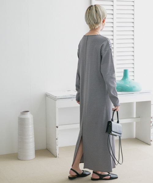 「KBF」 長袖ワンピース ONE グリーン系その他 レディース_画像8