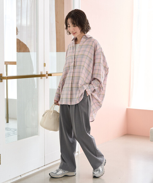 変形ボリュームスリーブビックシャツ FREAK'S STORE（フリークスストア） ブラウス シャツ 限定展開 ビッグ