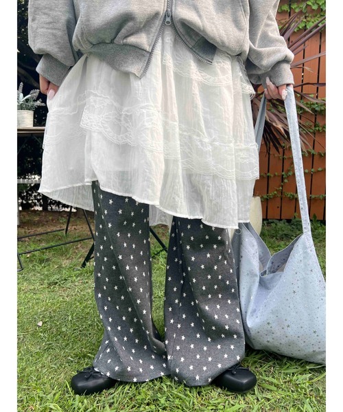 「WC」 ブーツカットパンツ FREE グレー レディース_画像8