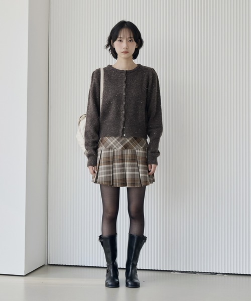 「UNE MANSION」 ニットカーディガン FREE レッド レディース_画像2