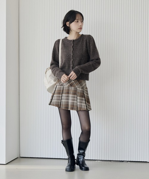 「UNE MANSION」 ニットカーディガン FREE レッド レディース_画像5