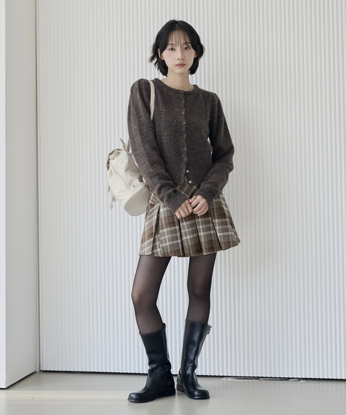 「UNE MANSION」 ニットカーディガン FREE レッド レディース_画像6