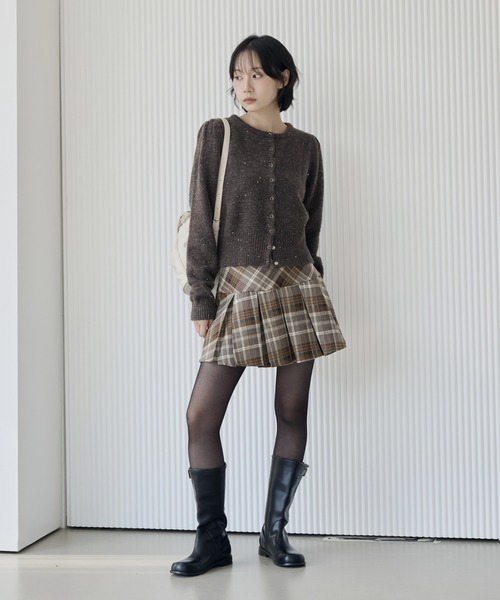 「UNE MANSION」 ニットカーディガン FREE レッド レディース_画像7