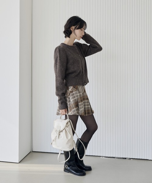 「UNE MANSION」 ニットカーディガン FREE レッド レディース_画像8