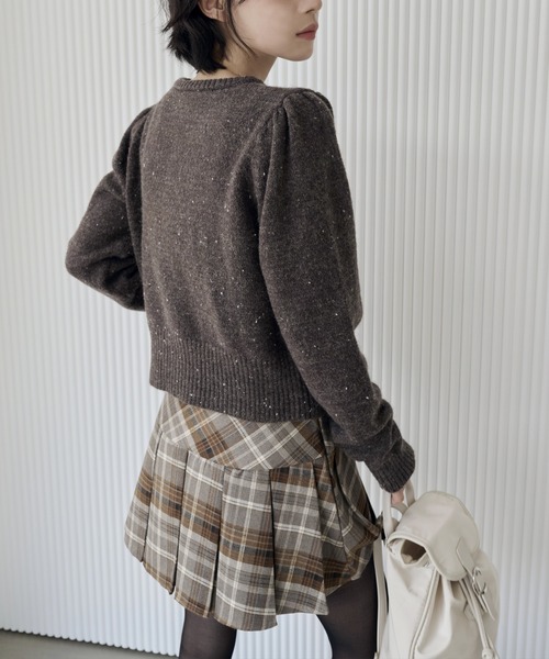 「UNE MANSION」 ニットカーディガン FREE レッド レディース_画像9