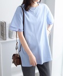 tシャツ 半袖 「サラっと快適×体型カバー」袖...の詳細画像1