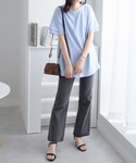 tシャツ 半袖 「サラっと快適×体型カバー」袖...の詳細画像5