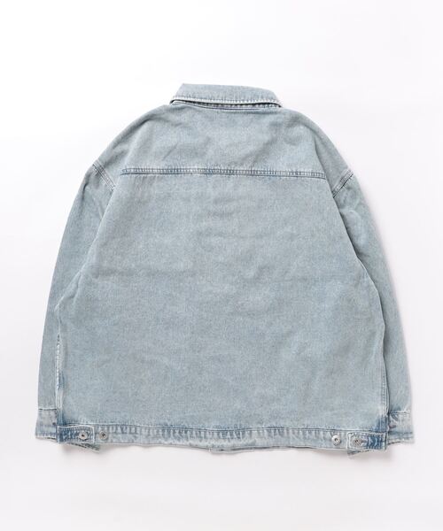 「THISIS」 デニムジャケット MEDIUM ケミカルウォッシュ レディース_画像2