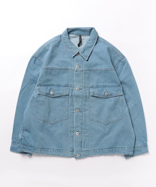 「THISIS」 デニムジャケット MEDIUM ケミカルウォッシュ レディース_画像5