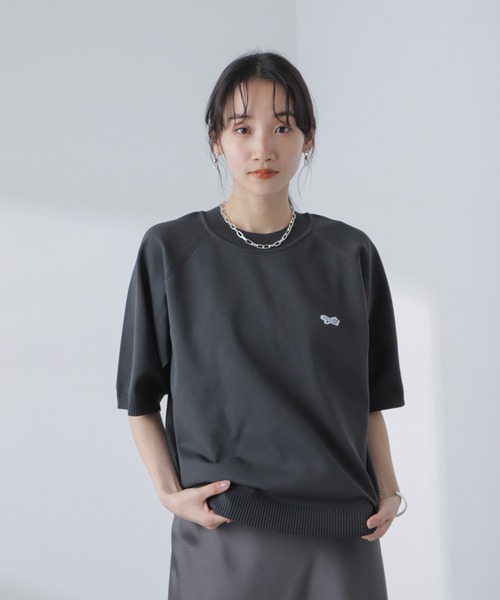「PENNEYS」 半袖ニット FREE チャコール レディース_画像4