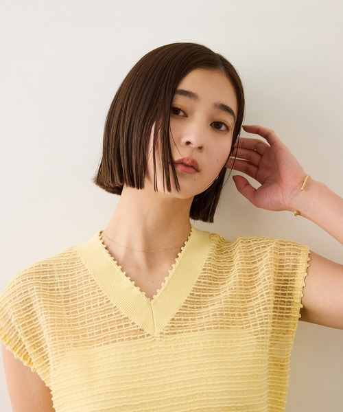 ROPE'（ロペ） サマーニット ニット セーター ピンタックサマー