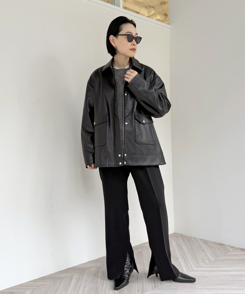 「AP STUDIO」 パンツ 38 ブラック レディースの画像