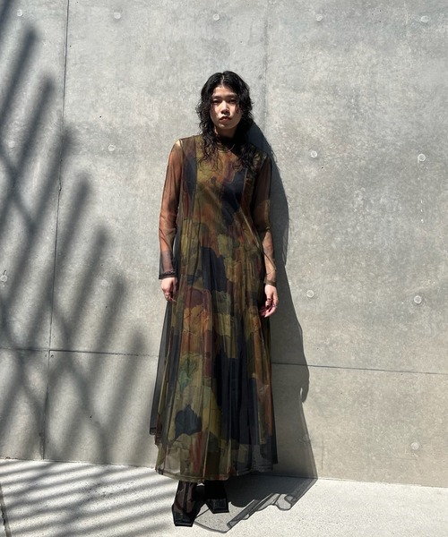 Ameri VINTAGE UND GYPSUM ART DRESSカーキM Ameri（アメリ） ドレス UND GYPSUM ART DRESS : ZOZOTOWN Yahoo!店