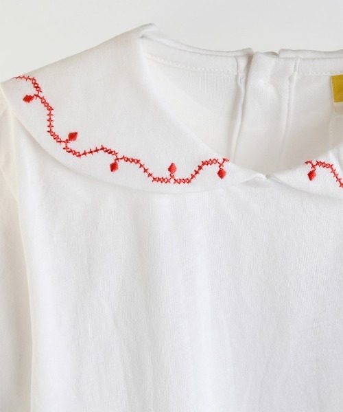 tシャツ レッドステッチ襟付き7分袖Tシャツ キッズ 子供服 男の子