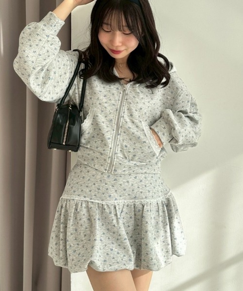 「continuer de NICE CLAUP」 ジップアップパーカー SMALL グレー レディース_画像2