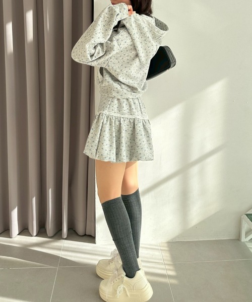 「continuer de NICE CLAUP」 ジップアップパーカー SMALL グレー レディース_画像4
