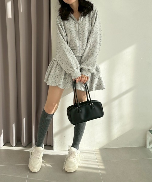 「continuer de NICE CLAUP」 ジップアップパーカー SMALL グレー レディース_画像6